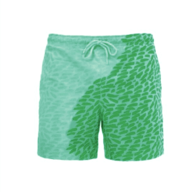 Magical Change Color Beach Shorts Summer Men Swimming Trunks Swimwear Swimsuit Quick Dry bathing shorts Beach Pant (Option: Green1-3XL)